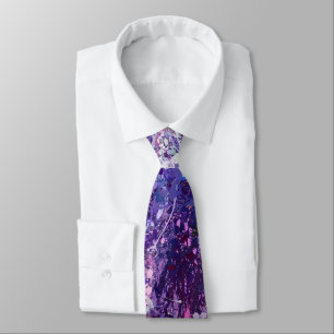 Violet abstraction tie