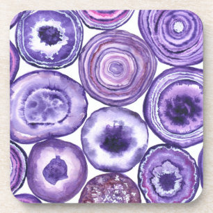 Violet agate pattern coaster