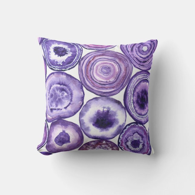 Violet agate pattern cushion (Front)