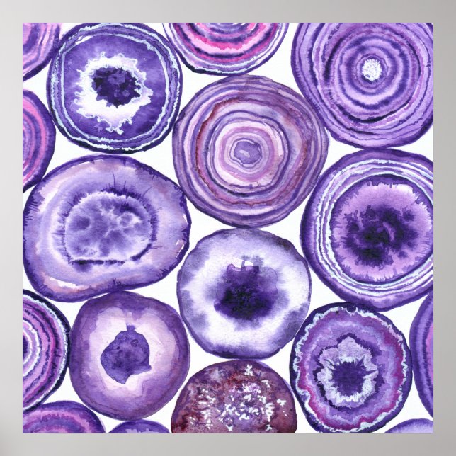 Violet agate pattern poster (Front)