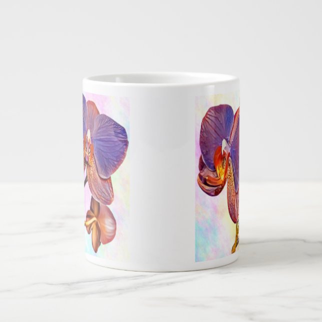 violet and amber orchid large coffee mug (Front)