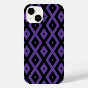 Violet and black diamond pattern Case-Mate iPhone 14 case