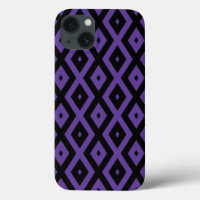 Violet and black diamond pattern Case-Mate iPhone 