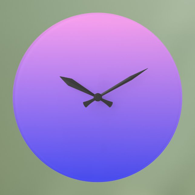 Violet and Blue Gradient Large Clock (Creator Uploaded)
