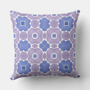 Violet And Blue Watercolor Pattern Cushion