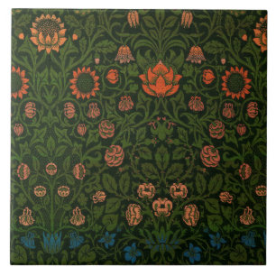 Violet and Columbine (by William Morris) Ceramic Tile