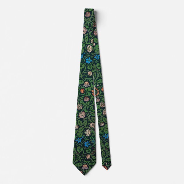 Violet and Columbine, William Morris Tie (Front)