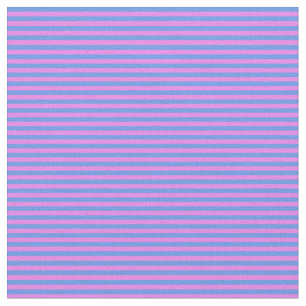 Violet and Cornflower Blue Lined/Striped Pattern Fabric