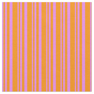 Violet and Dark Orange Coloured Pattern of Stripes Fabric