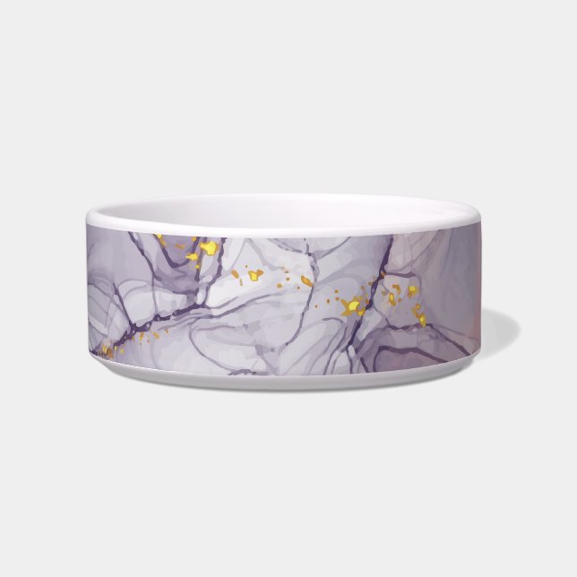 Violet and Gold Marble Bowl (Front)