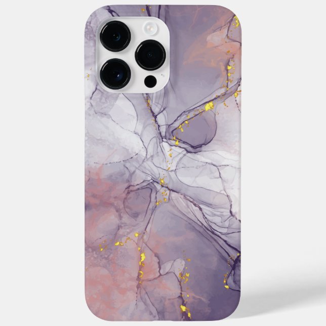 Violet and Gold Marble Case-Mate iPhone Case (Back)
