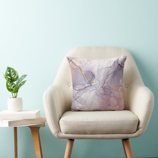 Violet and Gold Marble Cushion (Chair)