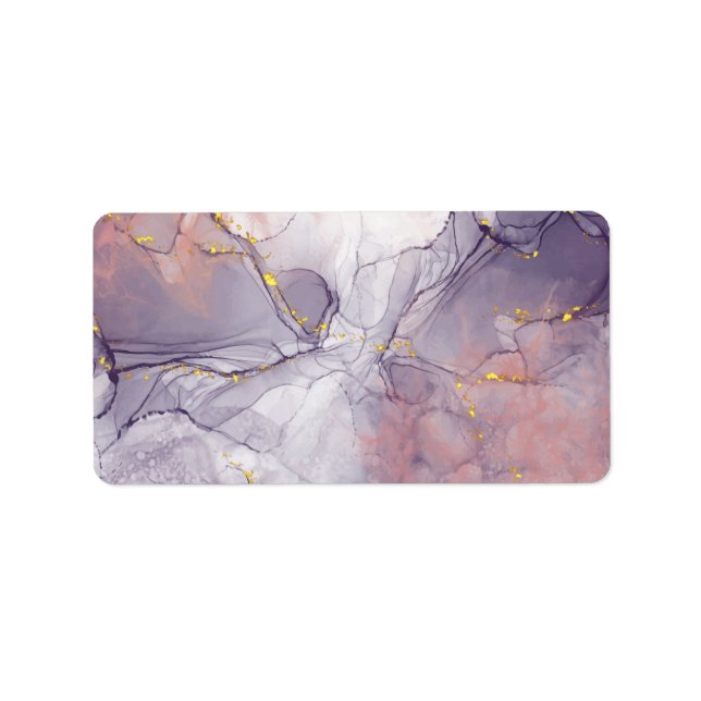 Violet and Gold Marble Label (Front)