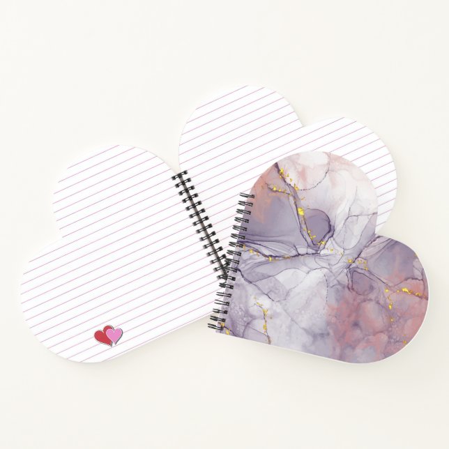 Violet and Gold Marble Notebook (Inside)
