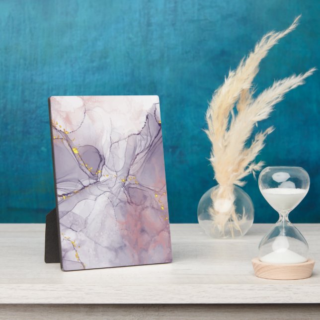 Violet and Gold Marble Plaque (Side)