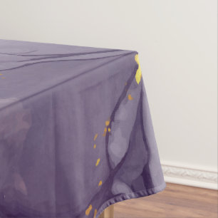 Violet and Gold Marble Tablecloth