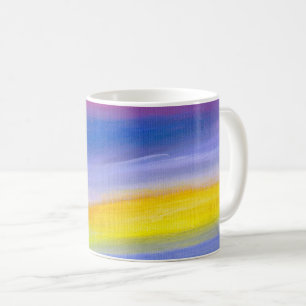 Violet and Golden Ray Abstract Coffee Mug