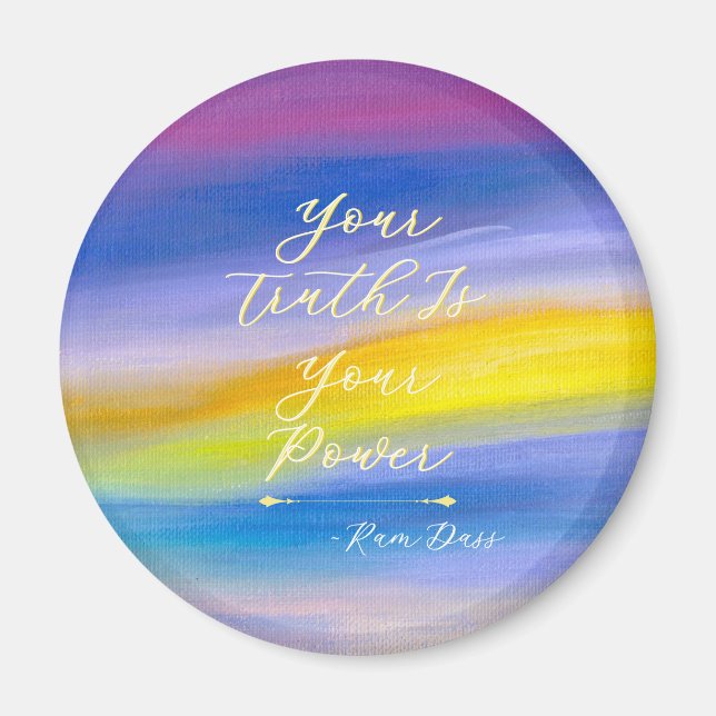 Violet and Golden Ray Abstract Magnet (Front)