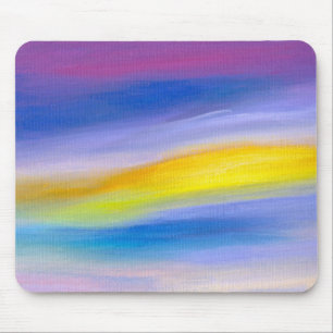 Violet and Golden Ray Abstract Mouse Pad