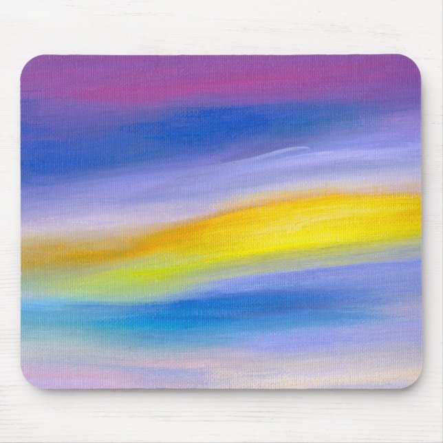 Violet and Golden Ray Abstract Mouse Pad (Front)