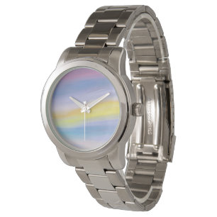 Violet and Golden Ray Abstract Watch