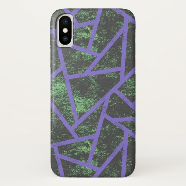 Violet and green mosaic pattern Case-Mate iPhone case (Back)