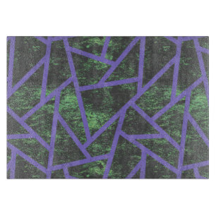 Violet and green mosaic pattern cutting board