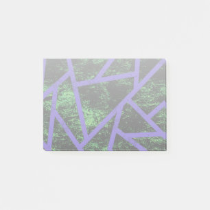 Violet and green mosaic pattern post-it notes