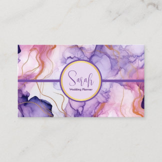 Violet And Pink Luxury Teal Business Card