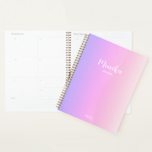 Violet and pink ombre design  planner