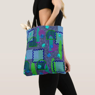 Violet and Shadow Mirrors Tote Bag