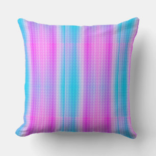 Violet and Turquoise Stripes & Polka Dots Cushion