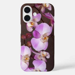 Violet and White Orchid Close-Up Photograph iPhone 16 Case