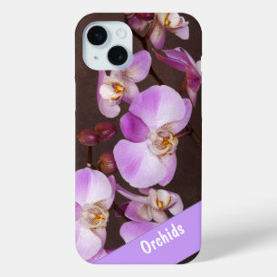 Violet and White Orchid Close-Up Photograph iPhone 15 Mini Case