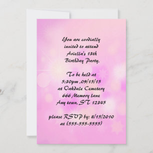 Violet Anime Princess Child's Birthday Invitations