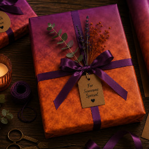 Violet Ashfall Wrapping Paper Sheet