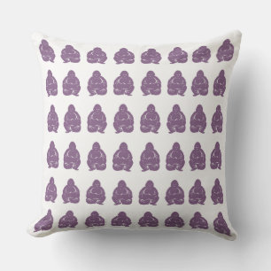 Violet Asian Moods Buddah Boys Cushion