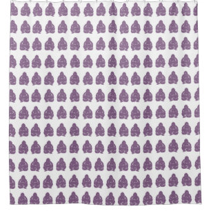 Violet Asian Moods Buddah Boys Shower Curtain