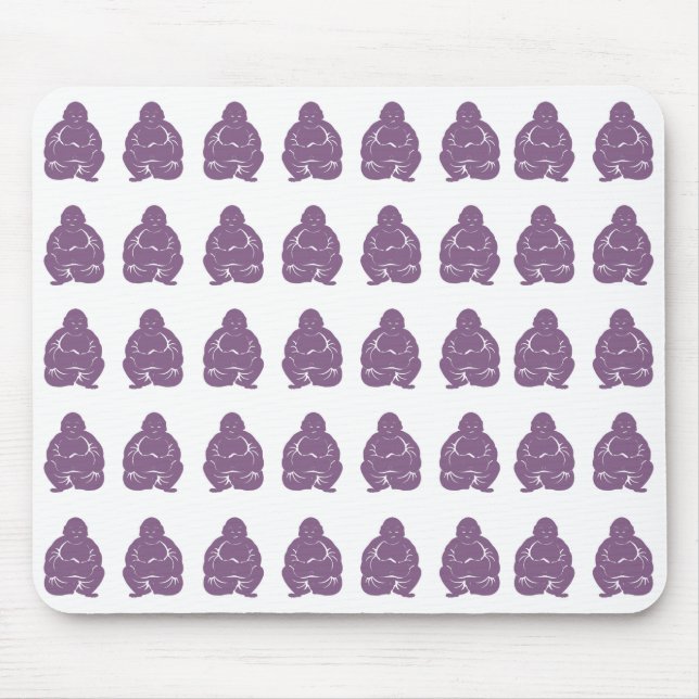Violet Asian Moods Buddha Boys Mouse Pad (Front)