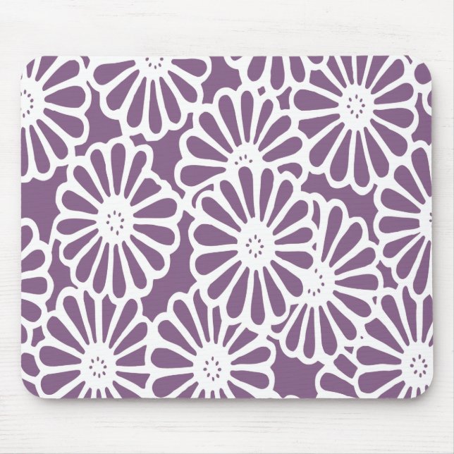 Violet Asian Moods Floral Mouse Pad (Front)