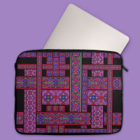 Violet Aurora Stained Glass Laptop Sleeve