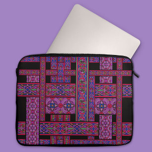 Violet Aurora Stained Glass Laptop Sleeve