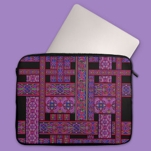 Violet Aurora Stained Glass Laptop Sleeve