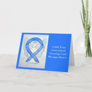 Violet Awareness Ribbon Angel Personalised Cards