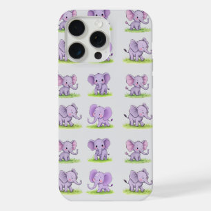 Violet Baby Elephant iPhone/iPad Case