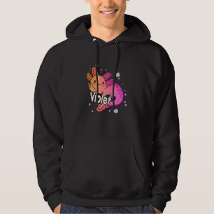 VIOLET - Beautiful girl name with adorable AXOLOTL Hoodie