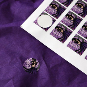 Violet Belly Dancer  Classic Round Sticker