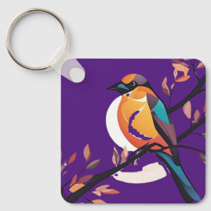 Violet Birdie Pendant Key Ring