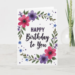 Violet Birthday Bloom Card