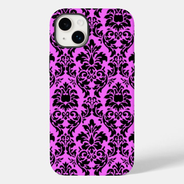 Violet Black Damask Case-Mate iPhone Case (Back)